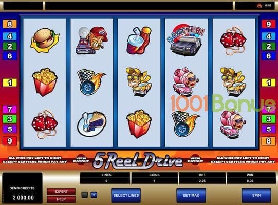 Hur man spelar 5 Reel Drive-spelautomat?