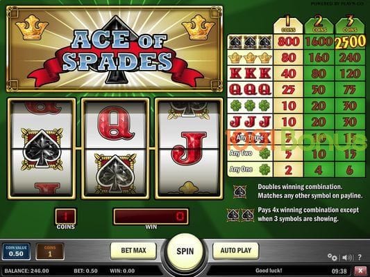 Free Ace of Spades slots