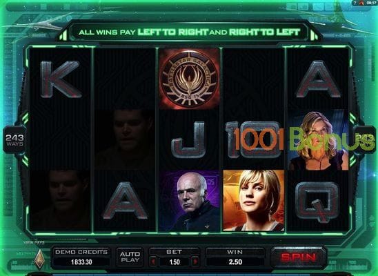 The rules of the slot Battlestar Galactica