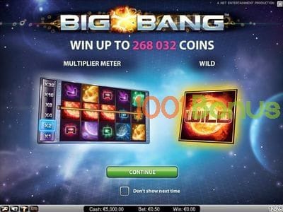 Symbole im Online Slot Big Bang