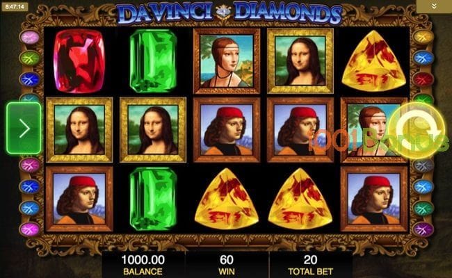 Играть Da Vinci Diamonds бесплатно