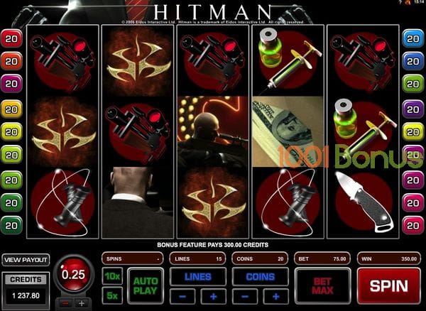Play now in Hitman slots online