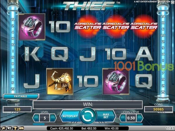Symbole in online Slot Thief